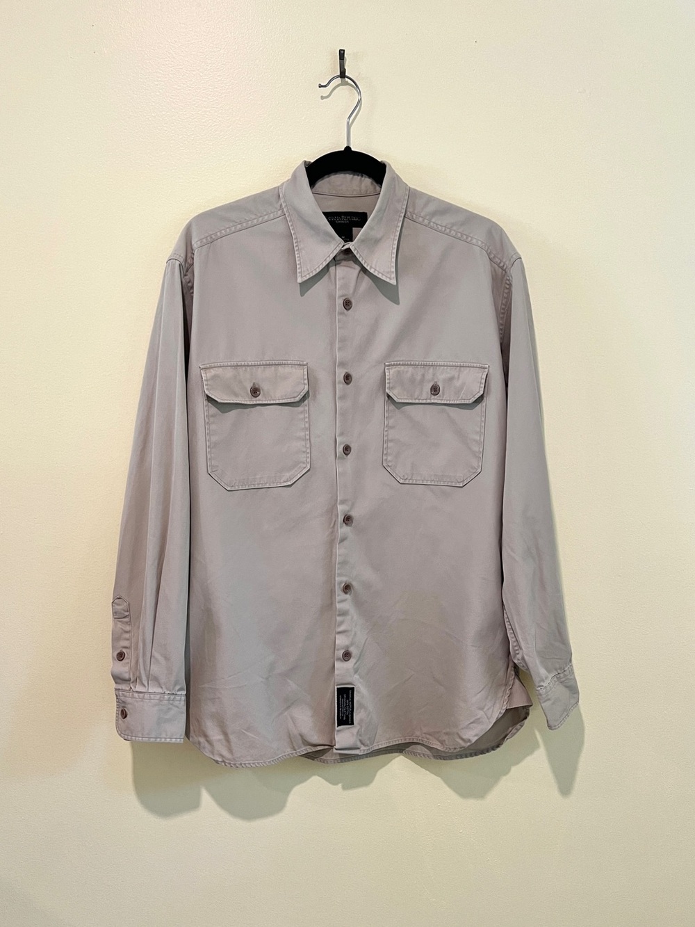 Banana Republic Chino Utility Work Shirt Men’s Medium Khaki Safari Vintage 90’s
